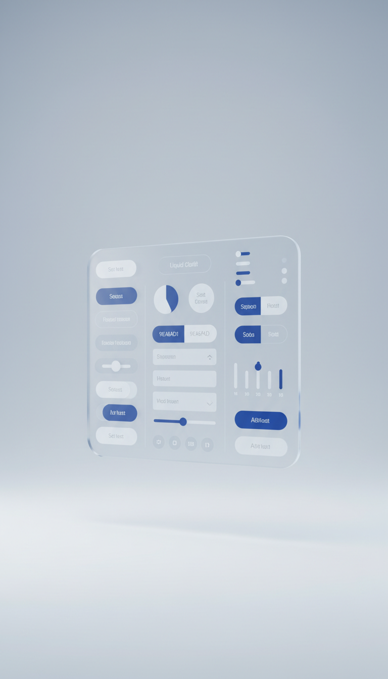 Minimal UI Kit With Glass Overlays